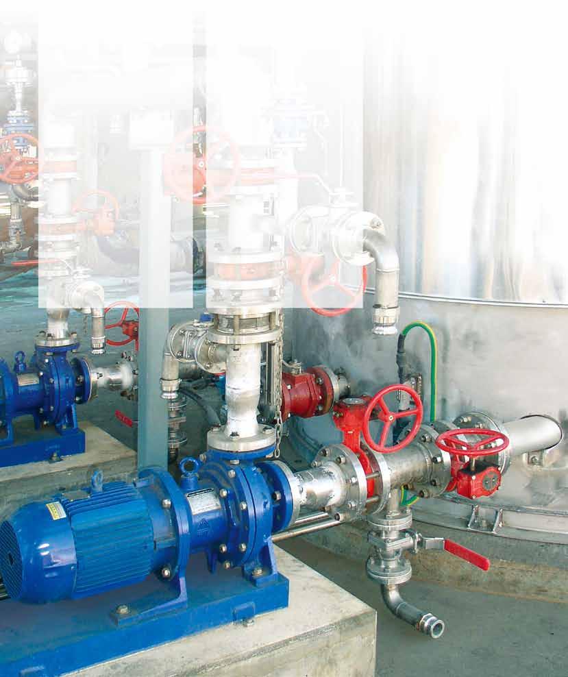 Magnetic drive process pump resistant to dry run damage The MDM Series of Magnetic drive process pumps have wetted parts made of fluororesin.