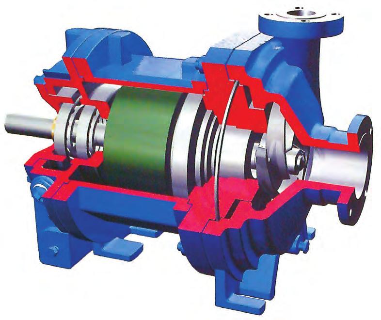 ANSI PUMPS 1 6 7 2 3 4 5 1. CASING Designed to meet ANSI B73.3 Dimension (JIS flange dimension available). Standard 15# FF flanges. Interchangeable with standard ANSI process pump (DAP series). 2. IMPELLER Investment casting.