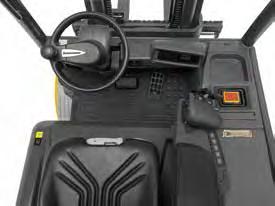 The Jungheinrich Advantage Superior operator comfort The ergonomic operator compartment allows for relaxed and productive operation, particularly beneficial at the end of long shifts: Low, wide step