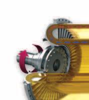 Wear-free power transmission in compact design Voith Turbo hydrodynamic couplings combine, in the smallest of spaces, a circular pump (pump wheel) and a turbine (turbine wheel) which drives a driven
