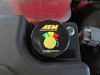 ab. Make sure the AEM filter minder gauge needle is pointing to the green sector.