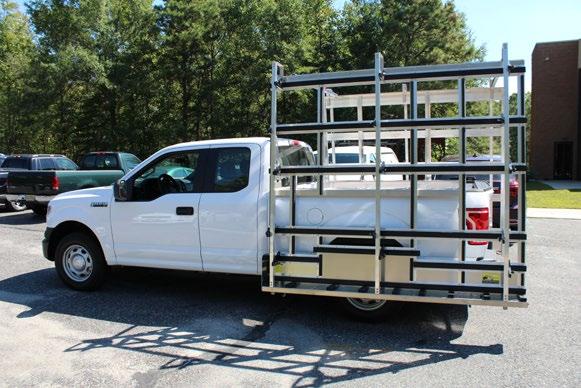 SECTION 2 Installing Rack on Bed of Vehicle STEP 2: NON-ATTACHED HORIZONTAL SLAT The location of the fuel door on the pickup in relation to the glass rack will vary depending on the pickup model and