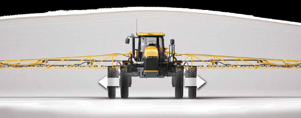 Infinitely adjustable track widths let you run through any gap These machines are designed to move quickly and easily among a wide variety of crops, crop heights and field conditions.