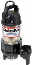 Limitations This pump series is suitable to pump water and also can be used both for permanent and temporary installation. Introduction Thank you for purchasing a StormPro sump pump.