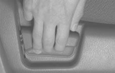 To adjust the seatback, lift the lever on the outboard side of the seat cushion.