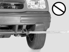 CAUTION: These hooks, when used, are under a lot of force. Always pull the vehicle straight out. Never pull on the hooks at a sideways angle.