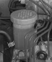 Checking Brake Fluid You can check the brake fluid without taking off the cap. What to Add When you do need brake fluid, use only DOT-3 brake fluid.
