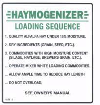 Loading a Haymogenizer The Haymogenizer and High Roughage units are designed to process good quality, long cut alfalfa hay down to a length that can be mixed with other commodities in order to
