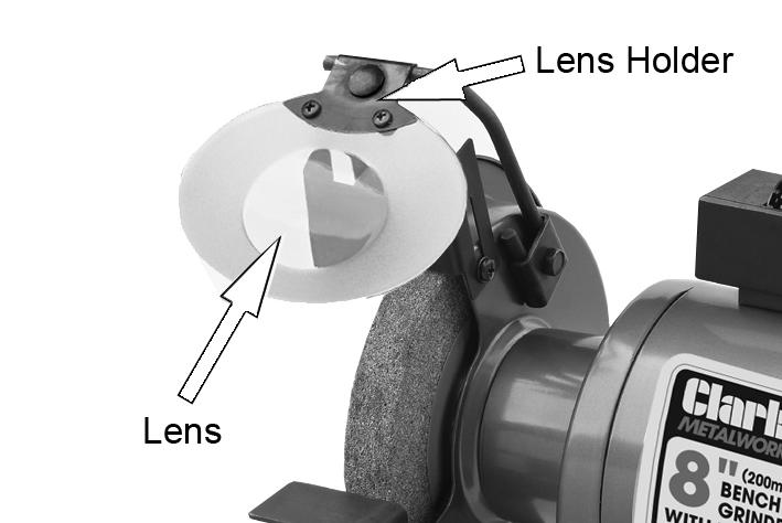 Fit the lens to the lens holder as shown.