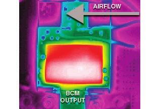 BFT Airflow Orientation Airflow () IR image, airflow; Full load,, no heat sink Thermal impedance vs.