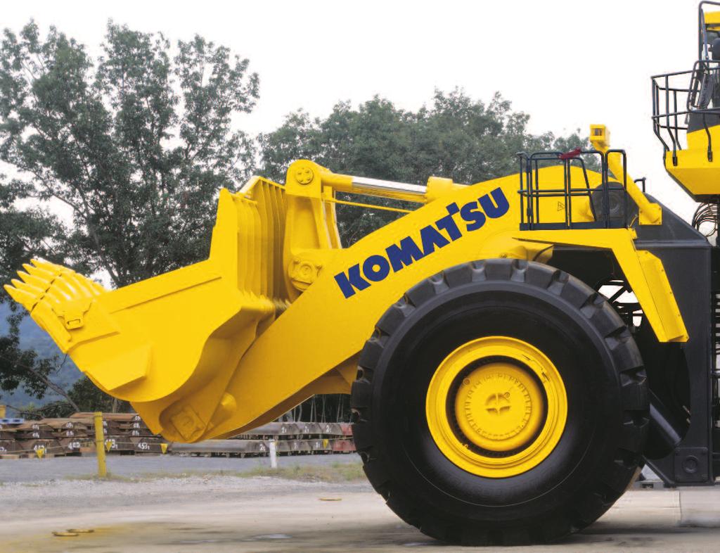 WA1200-6 W H E E L L O A D E R WALK-AROUND High Productivity & Low Fuel Consumption High performance SDA16V160E-2 engine Low fuel consumption The largest bucket in its class Extra dumping clearance