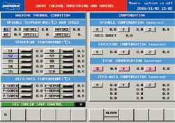 ATC Position Compensation ATC Tool Load Monitoring - Tool position change and offset are displayed and set up.