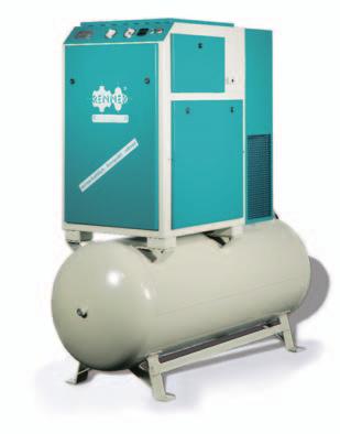 RSD 3 15 RENNER Screw Compressors on Pressure Vessels from 3 15 kw Mounted on top of a horizontal pressure vessel.