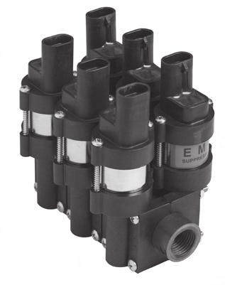 2209-2 Manifold valve assemblies can be used for roadside spraying, street sweeper and scrubber equipment and other agricultural and industrial applications.