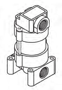 The valve housing is made of glass filled nylon and the wetted metal parts of 304 and 430 stainless steel.