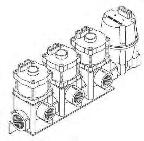 2175 Assembly consists of 2100B-1 Solenoid Valve, 1560A 3/4 Pressure Regulator and 2148 Mounting Bracket (10 GPM, 125 PSI) 2185 Assembly consists of