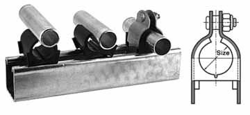 1. Pipe Supports Channel Clips & Hydrosorbs HYDROSORBS Insulates against heat loss & gain. Temperature range -30C to 125C. Vibration resistance. Fits standard channel. NB 35H02 6.