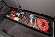 Tool Box Stationary tool box features a removable sliding tray with rubber mat, dual gas shocks for smooth opening and