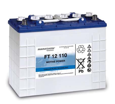 > Vented batteries with positive flat (grid) plates > Good high-rate discharge capability > 300 cycles according to IEC 60254-1 Range FT The FT range* is suitable for applications in harsh