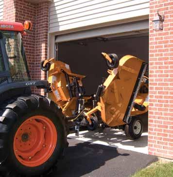 Tractor PTO Range: 25-60 hp Estate Model This 12.5-foot mower provides a beautifully finished cut making short work of large lawns.