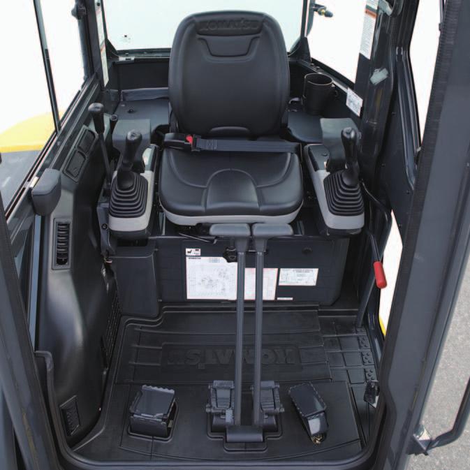 Fully Adjustable Suspension Seat The spacious