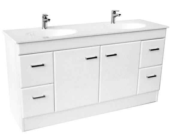 BRISTOL 1 2 BRISTOL VANITY UNIT Available with 1 or 3 tapholes Cultured Marble Ocean Top 96mm
