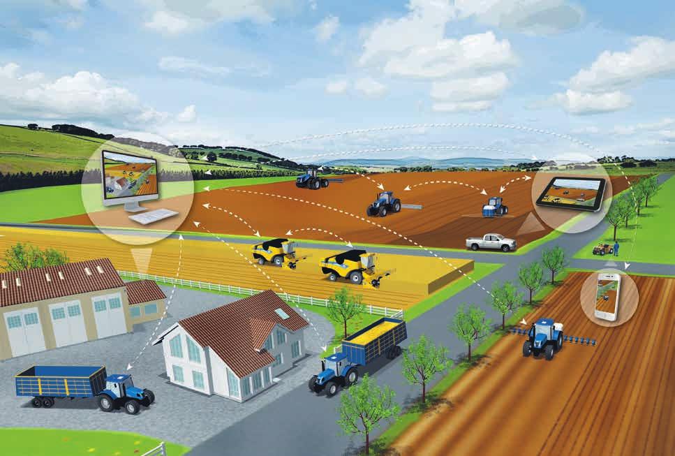 NEW HOLLAND PLM SOFTWARE TELEMATICS: MANAGE YOUR MACHINE FROM THE COMFORT OF YOUR OFFICE PLM Connect enables you to connect to your combine from the comfort of your office through the utilization of