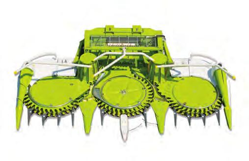 RU 450 RU 450: up to 14.75 ft (4.5 m) working width. The crop flow concept is based on three large cutting and transport discs rotating counterdirectionally to each other.