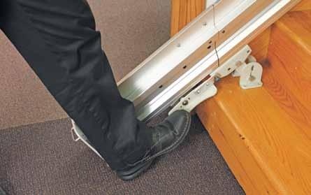 or doorway at the bottom of your steps, the Flip-Up folding rail option might be a great solution for you!