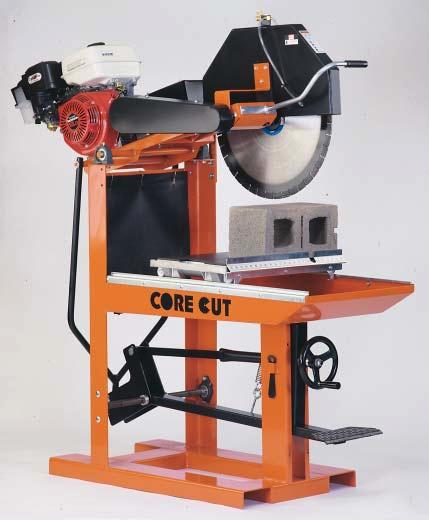 20" or 24" Blade Capacity (8" or 10" Cutting Depths) CC800M SERIES BLOCK SAWS Delivers Productivity, Power and Safety while Handling Up To a 24" Blade!