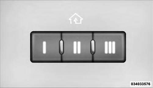 These lights also turn on when a door is opened, when the UNLOCK button on the Remote Keyless Entry (RKE) transmitter is pressed, or when the dimmer control is turned fully upward, past the second