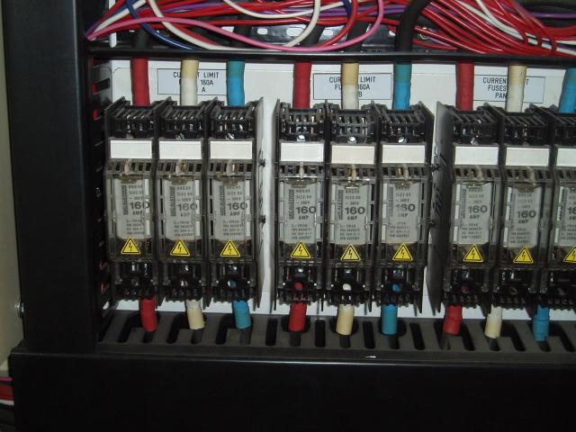 1 C The fault current limiting fuses are operating at excessive temeratures considering the operating load of 100 amps per