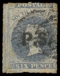 415 G A Lot 415 PRIVATE SE' on '3-PENCE' in Black on Perf 11½ 4d ultramarine, GPO