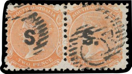 Lot 421 ROADS BOARD: Black 'R.B.' on Perf 10 4d slate-purple, exceptional centring, ironed-out wrinkles.