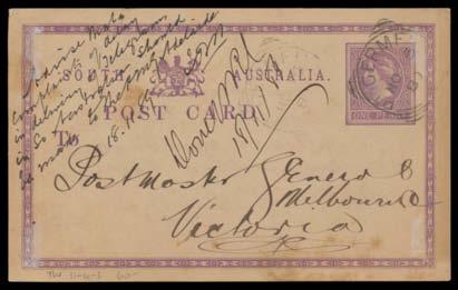 Prestige Philately - Auction No 168 Page: 61 VICTORIA - Special Studies Hugh Freeman has gained fame as a collector of postmarks, especially of Barred Numerals.