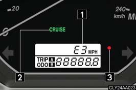 2-4. Using other driving systems Example of follow-up cruising (when following a vehicle driving slower than the set speed): When the speed is set to 62 mph (100 km/h) and the vehicle ahead is