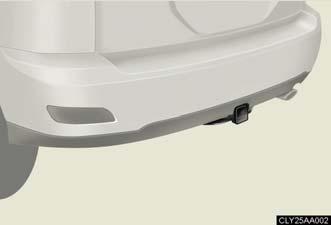 2-5. Driving information n Tow hitch receiver A tow hitch receiver installed under the rear bumper is rated for weight that does not exceed the vehicle's