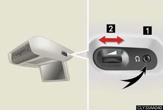 To adjust the volume Right side dial: Turn it toward the front of the vehicle to increase the volume.