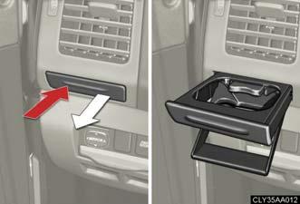 3-5. Using the storage features Cup holders Cup holders Front