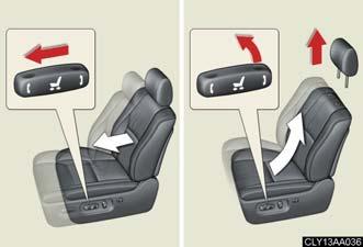 1-3. Adjustable components n Flattening seatbacks STEP 1