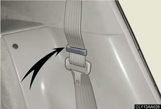 1-3. Adjustable components Use the seat belt hangers to prevent the belts from being tangled.