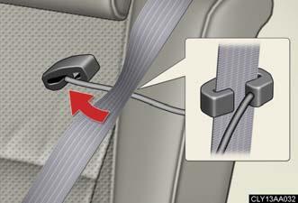 shoulder belt sits close to a person's neck, use the seat belt comfort