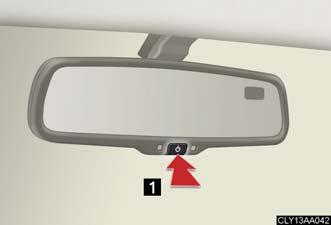 1-3. Adjustable components Anti-glare inside rear view mirror In AUTO mode, sensors are used to detect the headlights of vehicles behind and automatically reduces the reflected light.