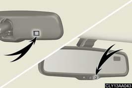 The anti-glare mirror is automatically set to AUTO whenever the ignition switch is in the ON position.