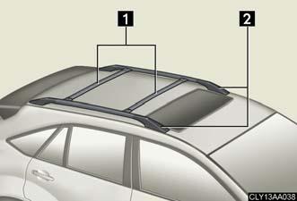 1-3. Adjustable components Roof luggage carrier