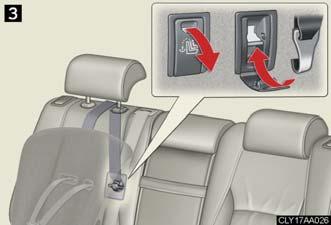 Seat belts equipped with a child restraint locking mechanism (ALR/ELR belts except driver s seat belt) ( P.
