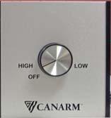 One variable output (10 FL). Two control knobs, one for set temperature, one for adjusting the minimum speed.