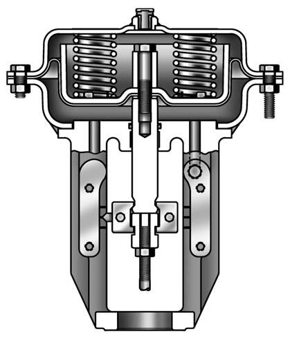 GX Control Valve and Actuator Product Bulletin The Fisher GX Diaphragm Actuator The GX uses a multi-spring, pneumatic diaphragm actuator (see figure 13). It is capable of air supply pressures to 6.