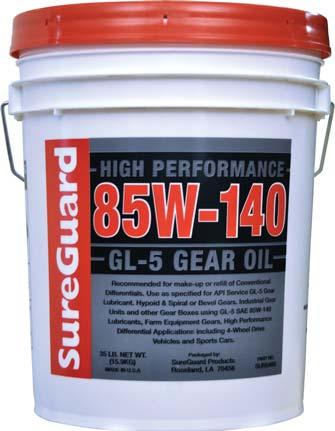 GL-5 GEAR OIL Heavy Duty, Extreme Pressure, Multipurpose, All Season Lubrication SureGuard GL-5 Gear Oils are multipurpose, high performance,