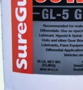GL-5 Gear Oils provide excellent load carrying capability, wear resistance and oxidation stability and protect against rust, corrosion and